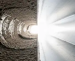 air duct cleaning services showing interior duct system inspection and cleaning in Tempe, AZ